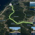Traçado do novo acesso viário entre a BR-101 e a Praia Brava, Itajaí