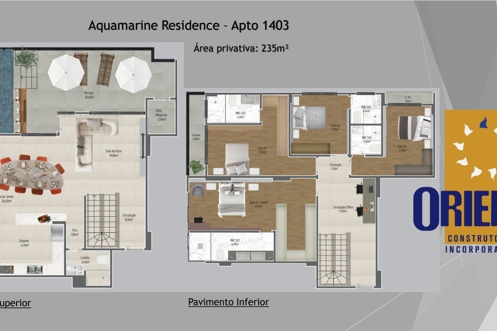 Cobertura 4 dormitórios Aquamarine  Residence